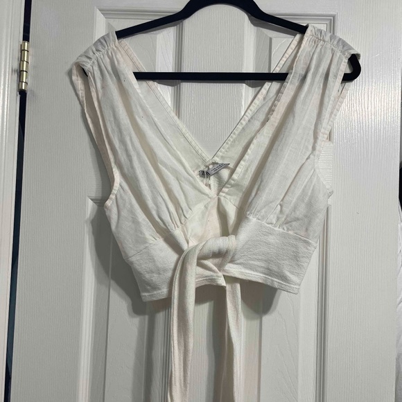 Zara Tie Up Crop Top - Picture 1 of 4